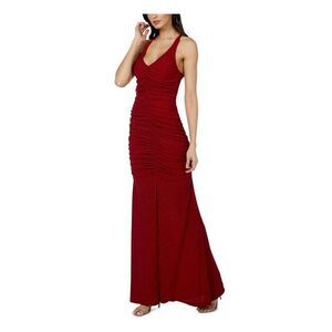 NWT JUMP APPAREL Womens Gown Maxi Dress Red Sleeveless Formal Juniors 9\10